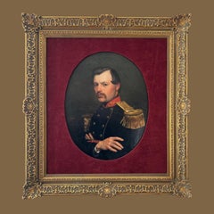 Portrait of an officer, signed Willem Geets, oil on canvas, 1867, 19th century