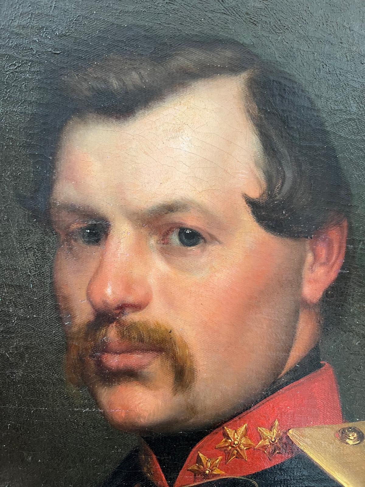 Porträt eines Offiziers, signiert Willem Geets, Öl auf Leinwand, 1867, 19. Jahrhundert (Mittleres 19. Jahrhundert) im Angebot