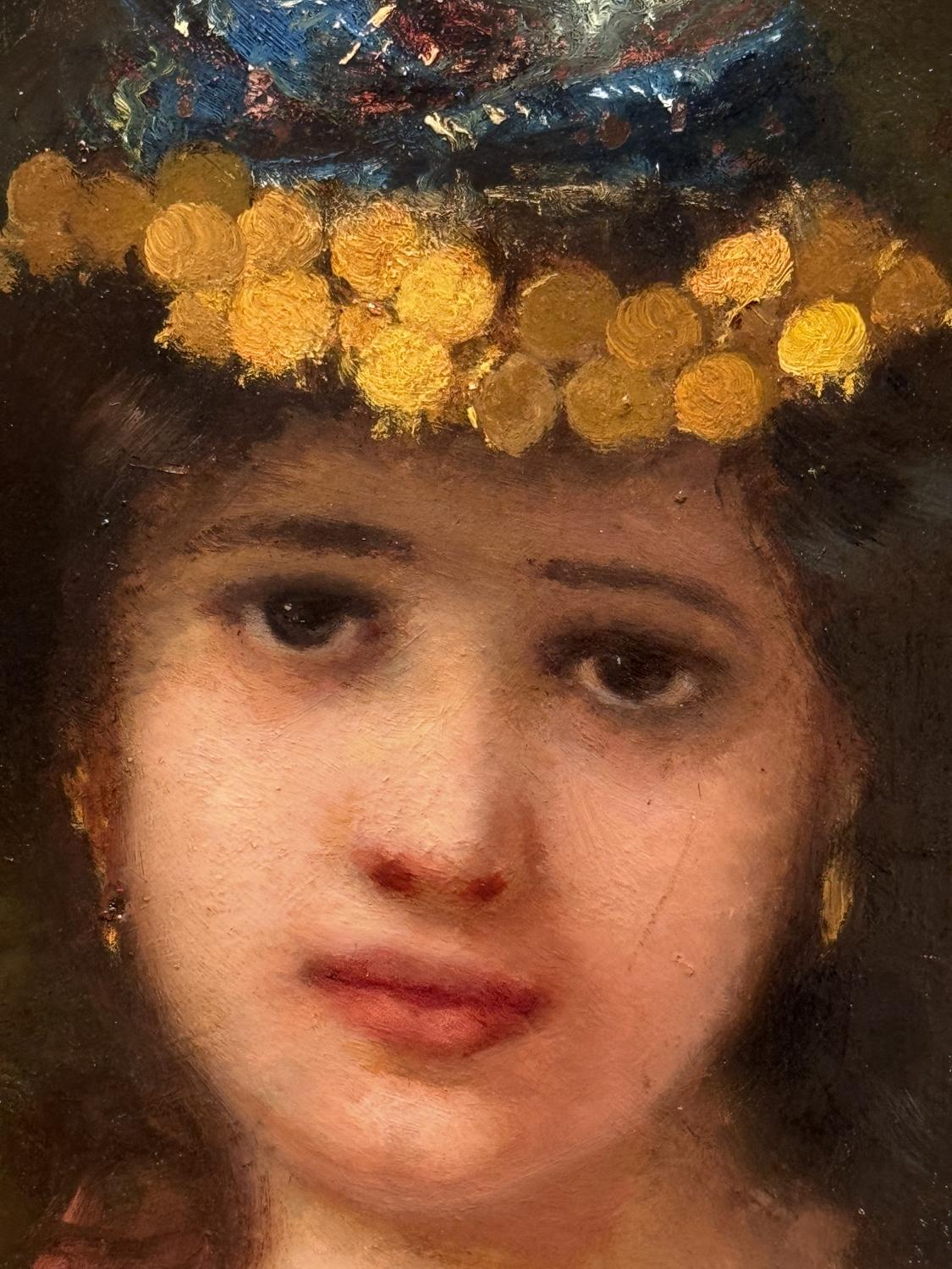 19th Century Portrait of an Oriental Young Woman, circa 1880. For Sale