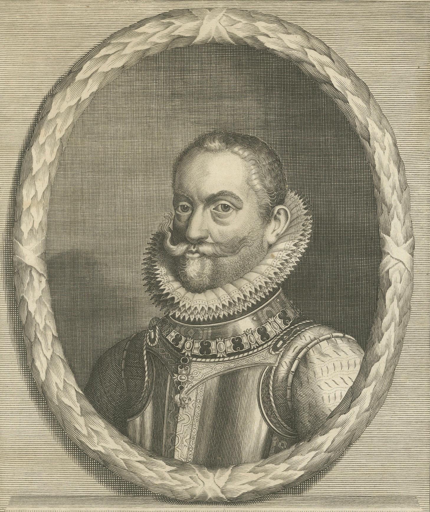 Portrait de l'archiduc Ernest d'Autriche - Gouverneur des Pays-Bas espagnols Bon état - En vente à Langweer, NL
