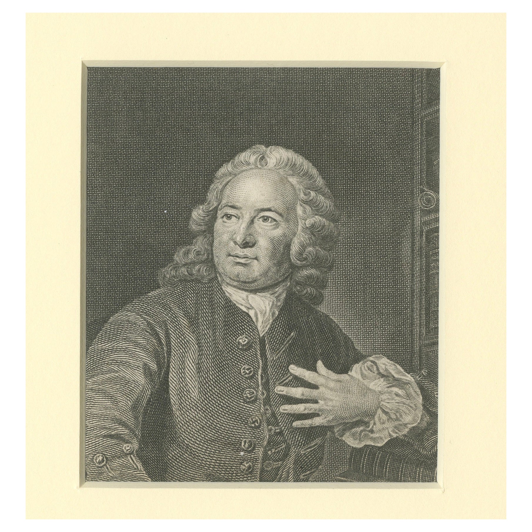 Porträt von Archibald Bower, schottischer Bibliothekar von Königin Caroline, um 1800 im Angebot