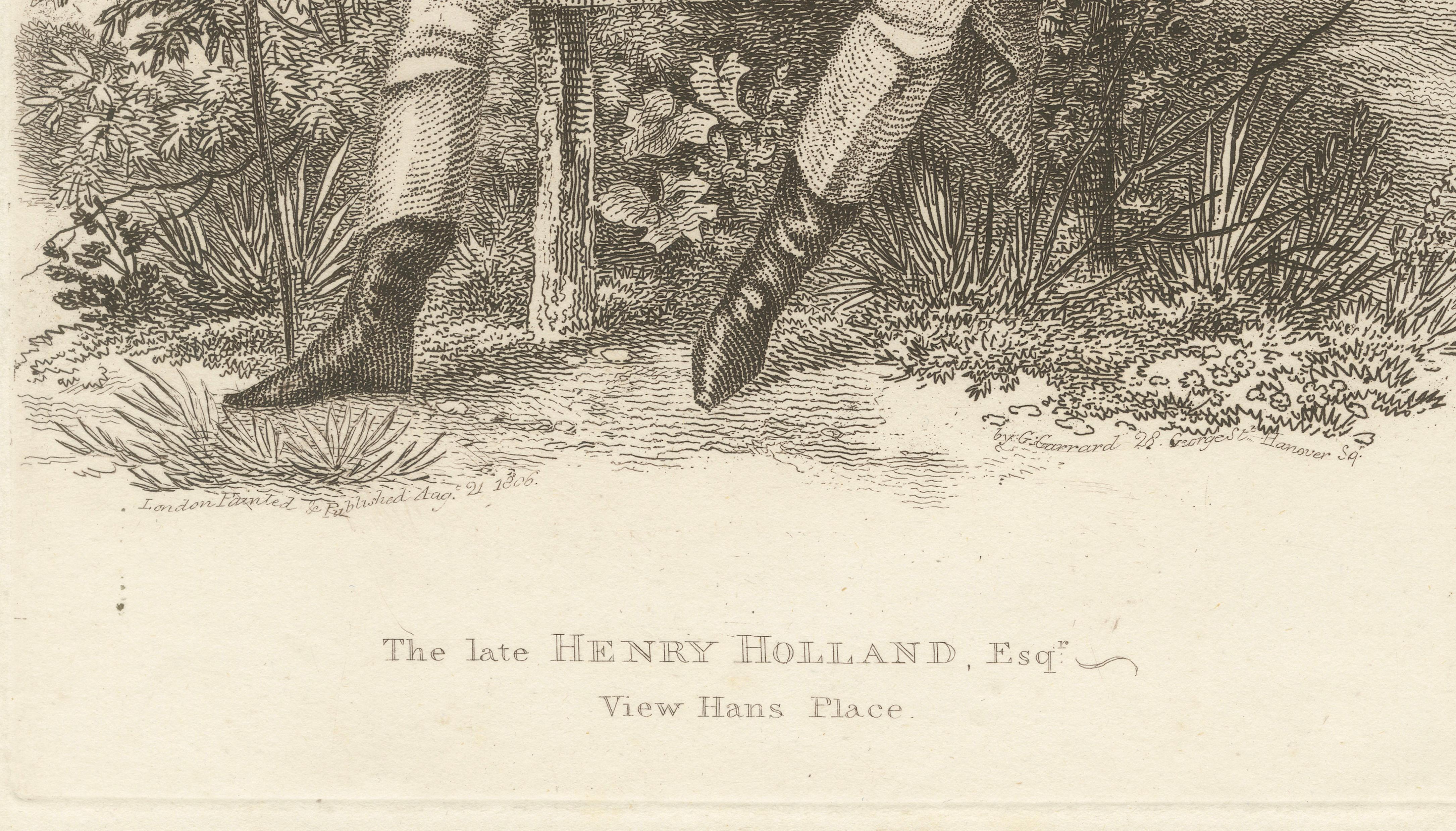 Portrait of Architect Henry Holland at Hans Place, Chelsea — Garrard, 1806