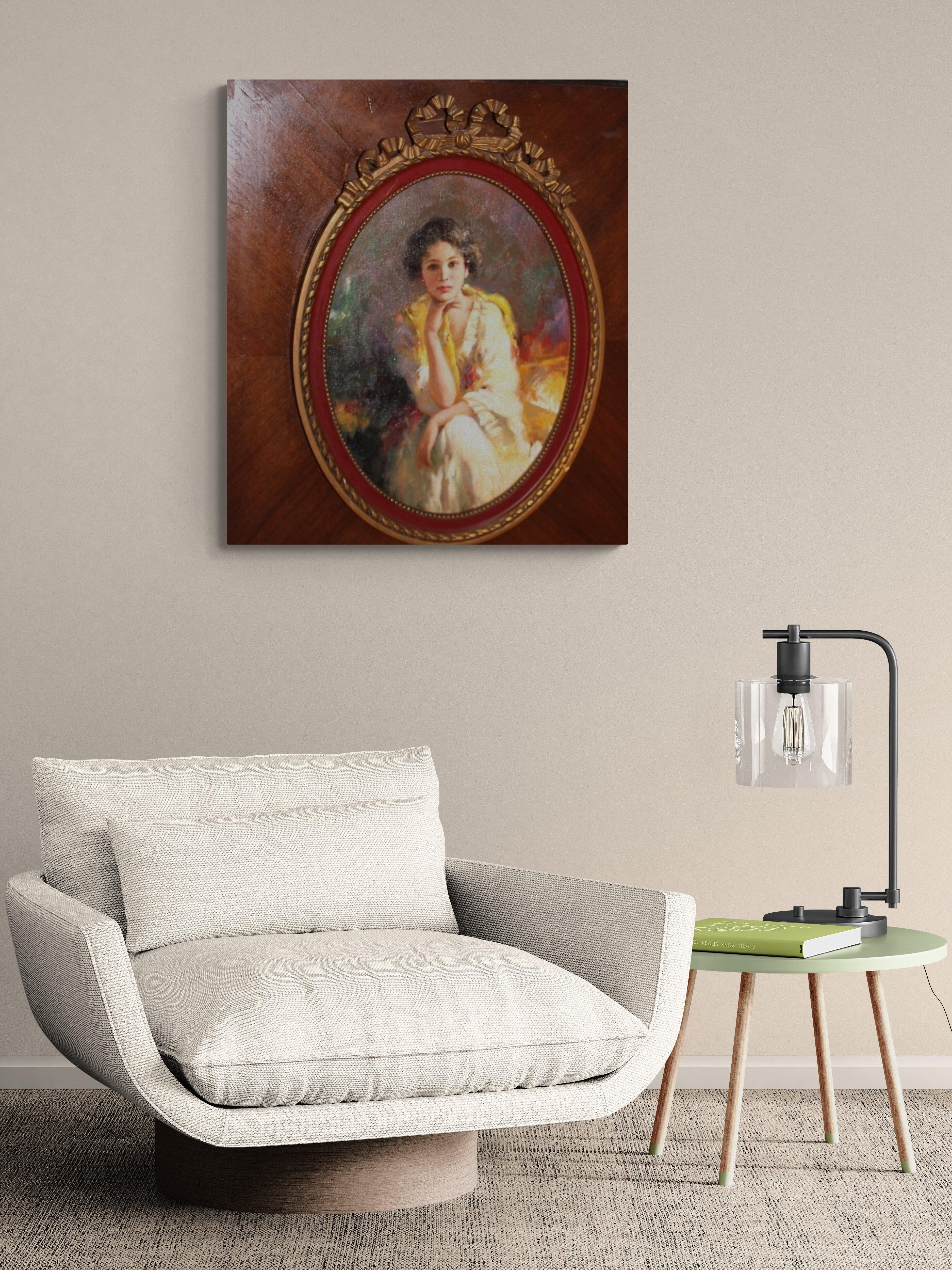 Porträt eines schönen italienischen Mädchens von Pino Daeni im Angebot 5