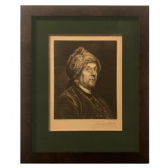 Portrait of Benjamin Franklin, Signed by Jacques Reich, Circa 1897