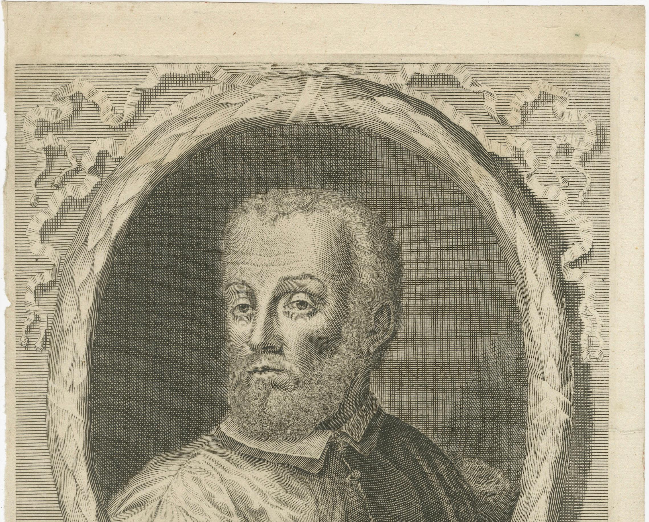 Néerlandais Portrait du cardinal Granvelle - Gravure hollandaise, vers 1681 en vente