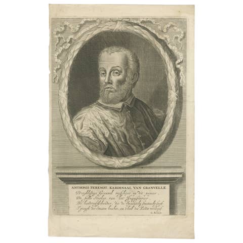 Portrait of Cardinal Granvelle – Dutch Engraving, circa 1681