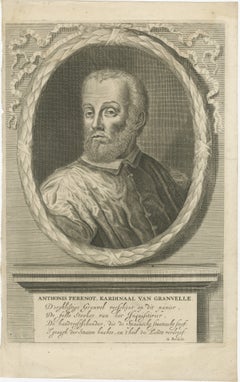 Portrait du cardinal Granvelle - Gravure hollandaise, vers 1681