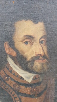 Portrait of Charles V, Oil on Canvas XVIIth Century