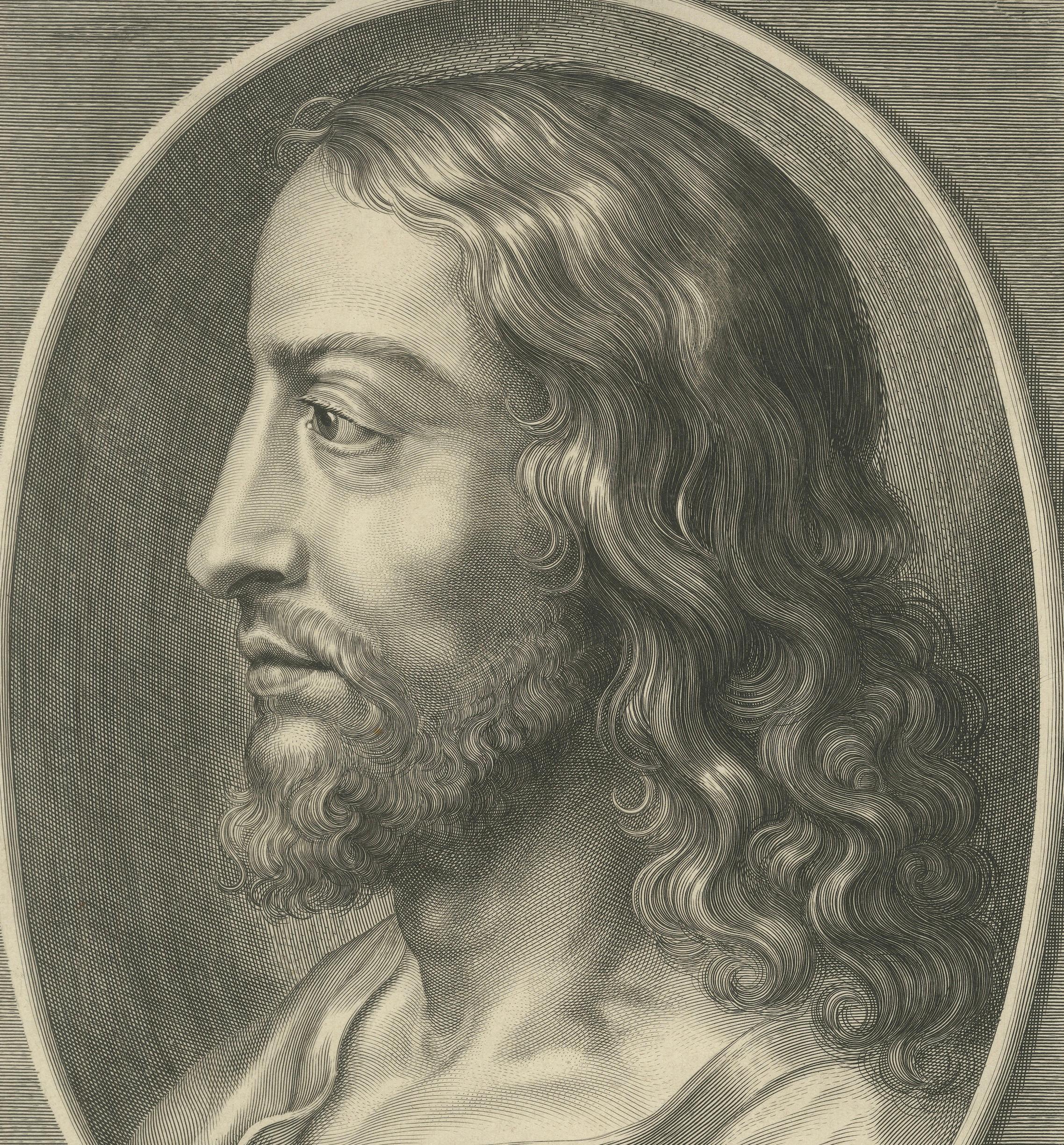 Portrait of Christ – Engraving After Rubens by Paul Pontius, South Netherlands, 1633

This 17th-century engraving presents a powerful and contemplative portrait of Christ, based on a design by the Flemish Baroque painter Peter Paul Rubens