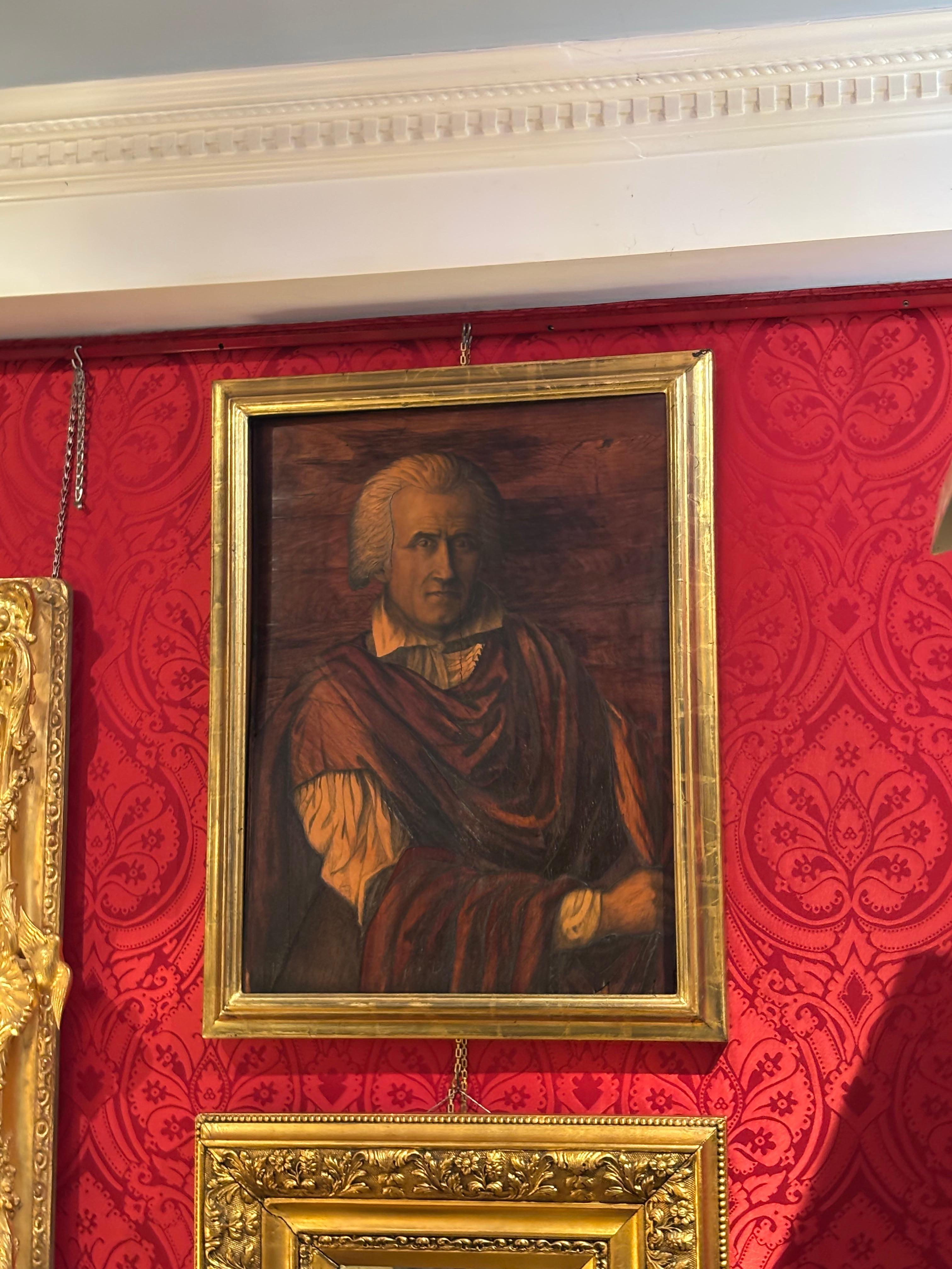 Porträt von Christoph Kolumbus Alles aus eingelegten Hölzern gefertigt (Barock) im Angebot