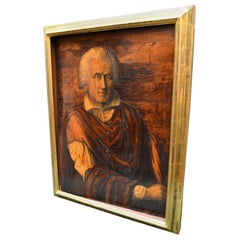 Portrait of Christopher Columbus All Made Lout of in Inlaid Woods