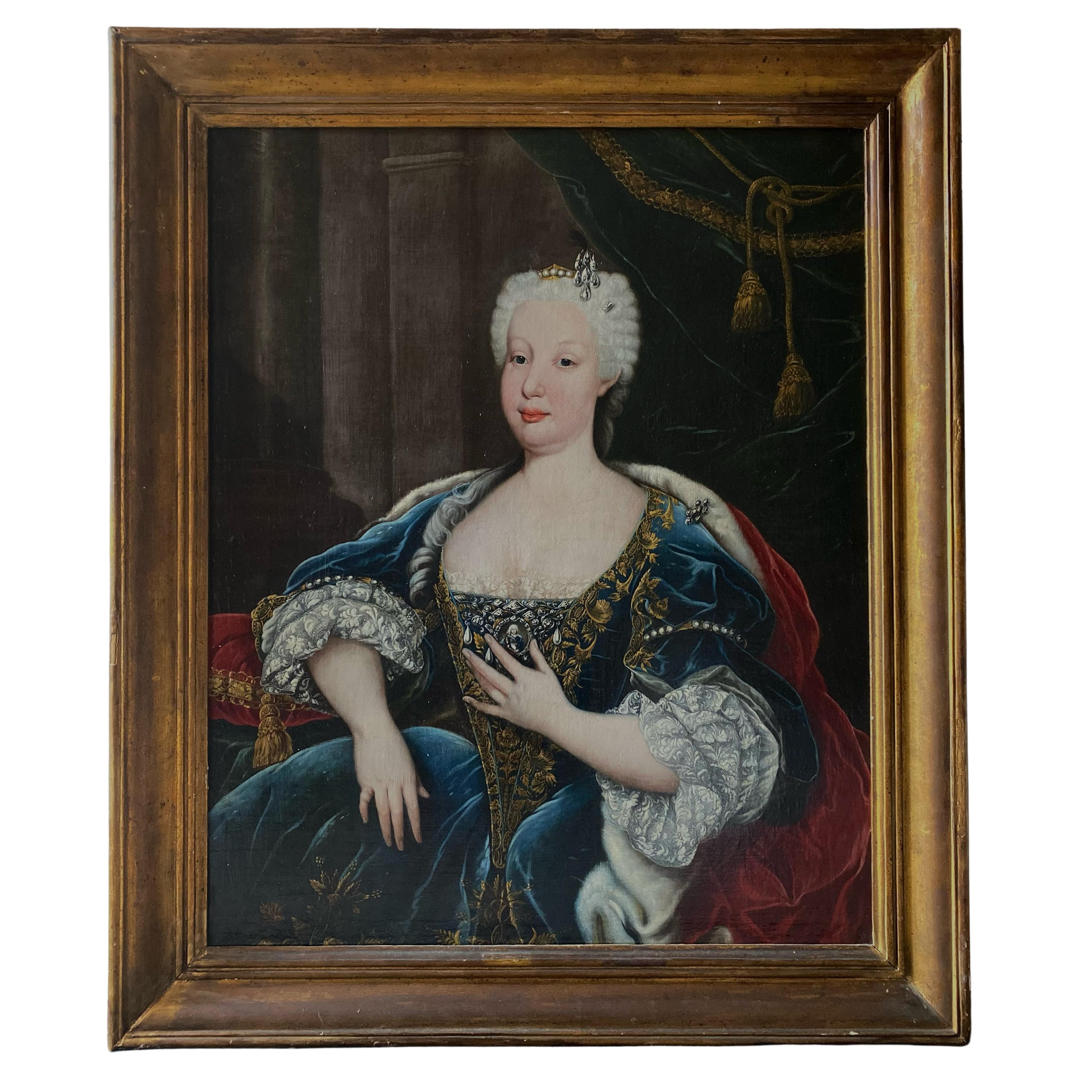 Portrait of D. Maria Bárbara De Bragança, Circle of Louis-Michel Van Loo For Sale