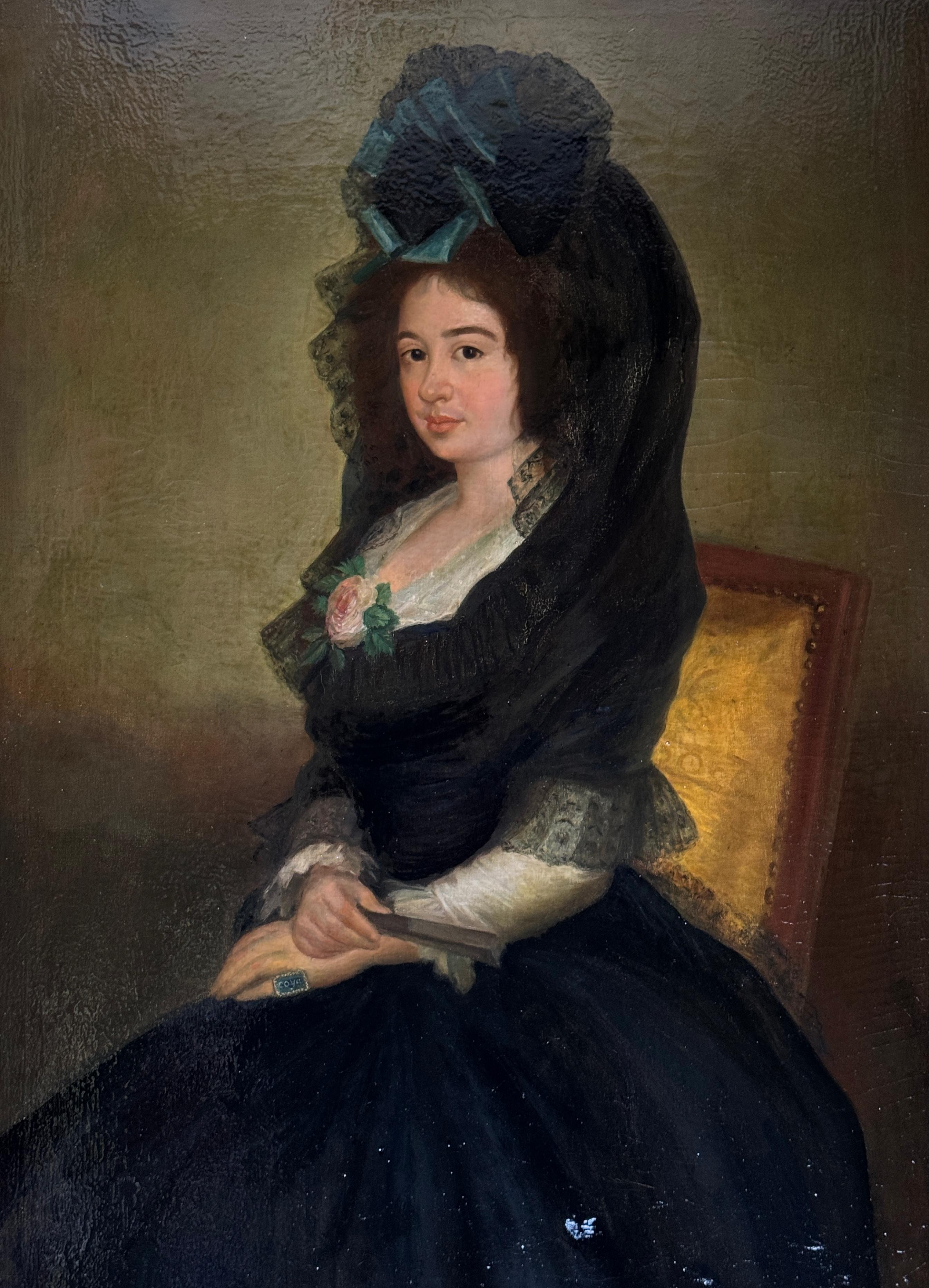 Retrato de Doña Narcisa Barañana de Goicoechea, Copia autorizada por el MET, óleo, 1937 Español en venta