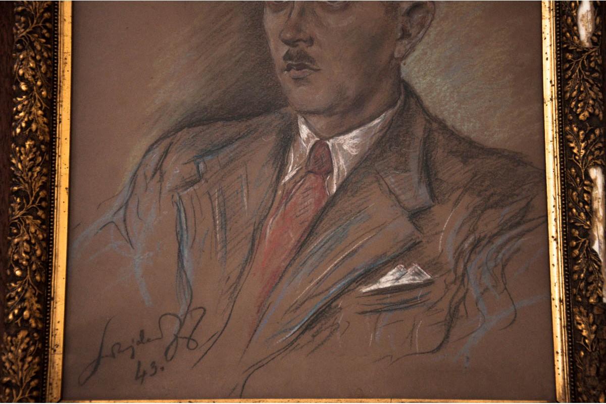 Polonais Portrait de « Dr. Walerian Chaciski » en vente