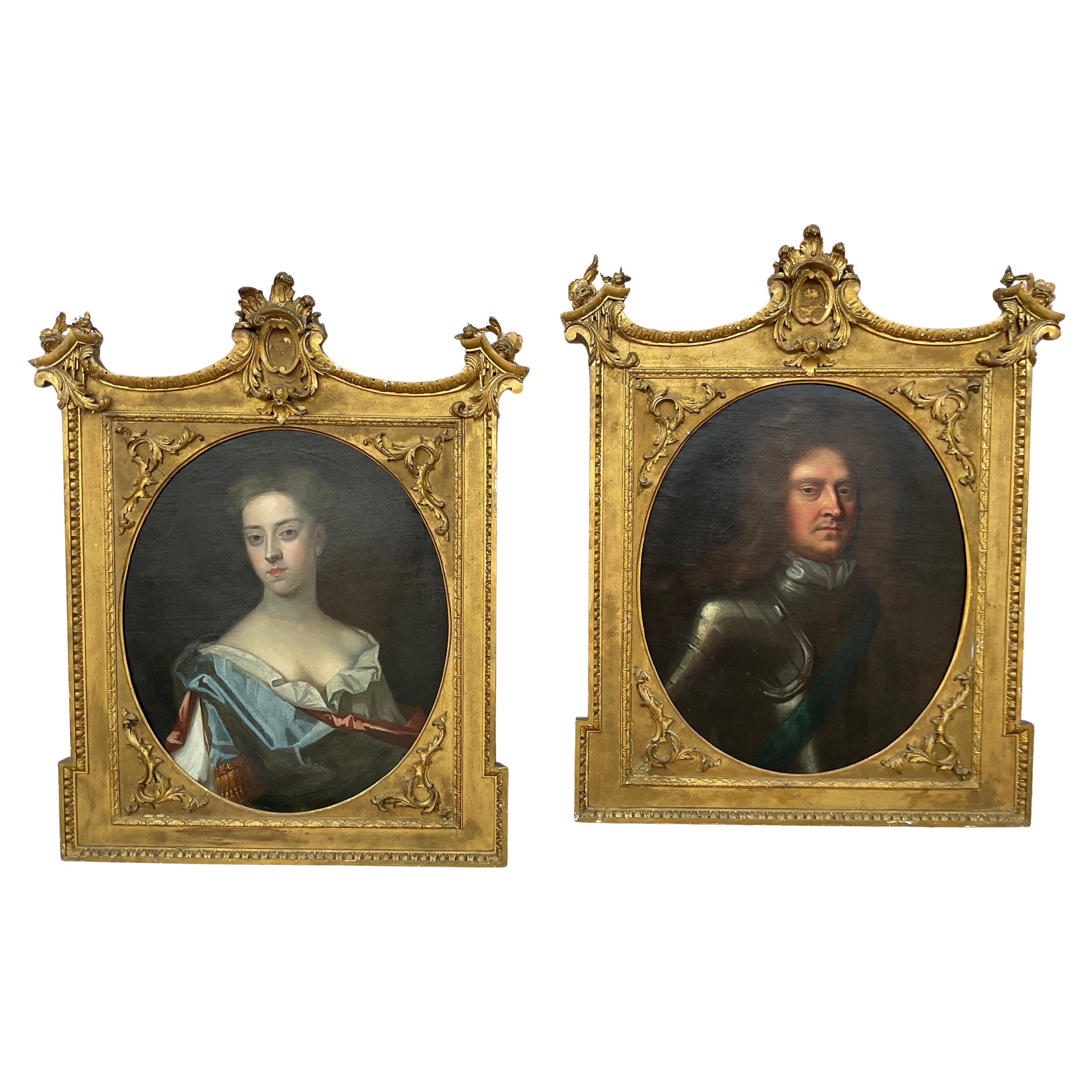 Portrait of Duke and Duchess of Devonshire Studio of Sir Godfrey Kneller
