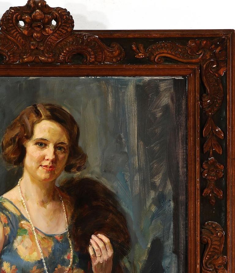 Portrait of Elga Collin by Heinrich Dohm In Good Condition For Sale In Hudson, NY