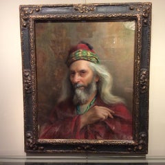 Portrait d'Ephraim au pastel signé SAIZEDE 1923