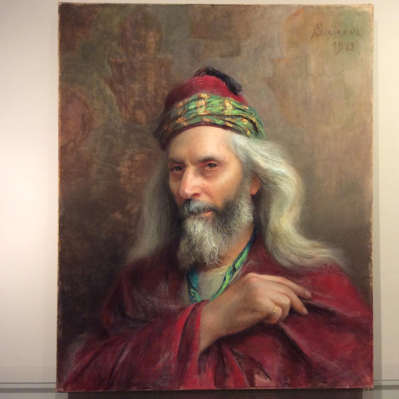 Art déco Portrait d'Ephraim au pastel signé SAIZEDE 1923 en vente