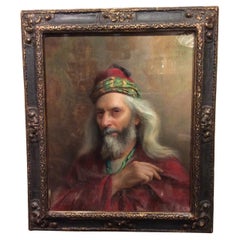 Antique Portrait of Ephraim - Pastel signed SAIZEDE 1923