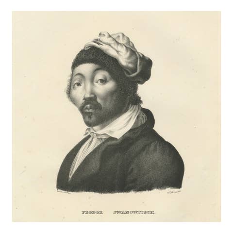 Portrait of Feodor Iwanowitsch, a Kalmyk, by Karl Joseph Brodtmann, Zurich 1836
