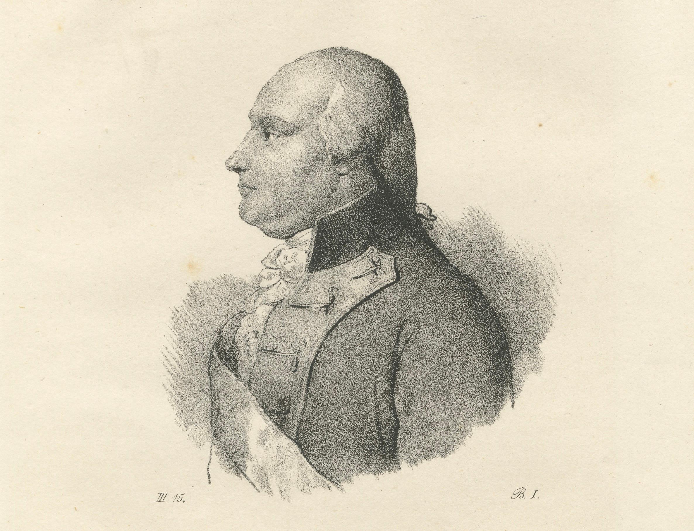 Tedesco Ritratto di Federico Guglielmo II, re di Prussia, inizio XIX secolo in vendita