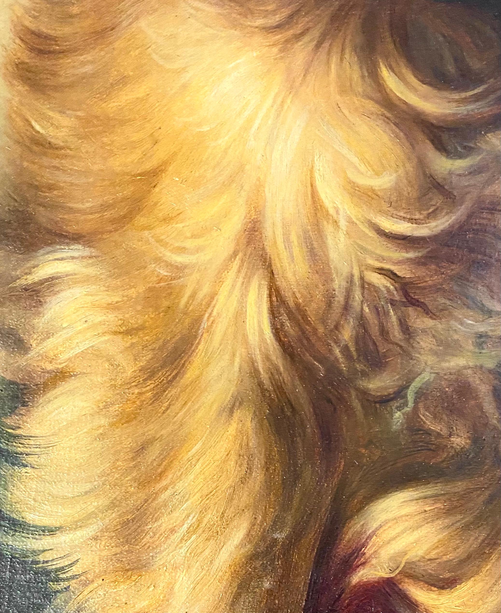 Tela Ritratto di Friel, cane dei duchi di Osuna, di Marcos Hiràldez Di Acosta, 1879 in vendita