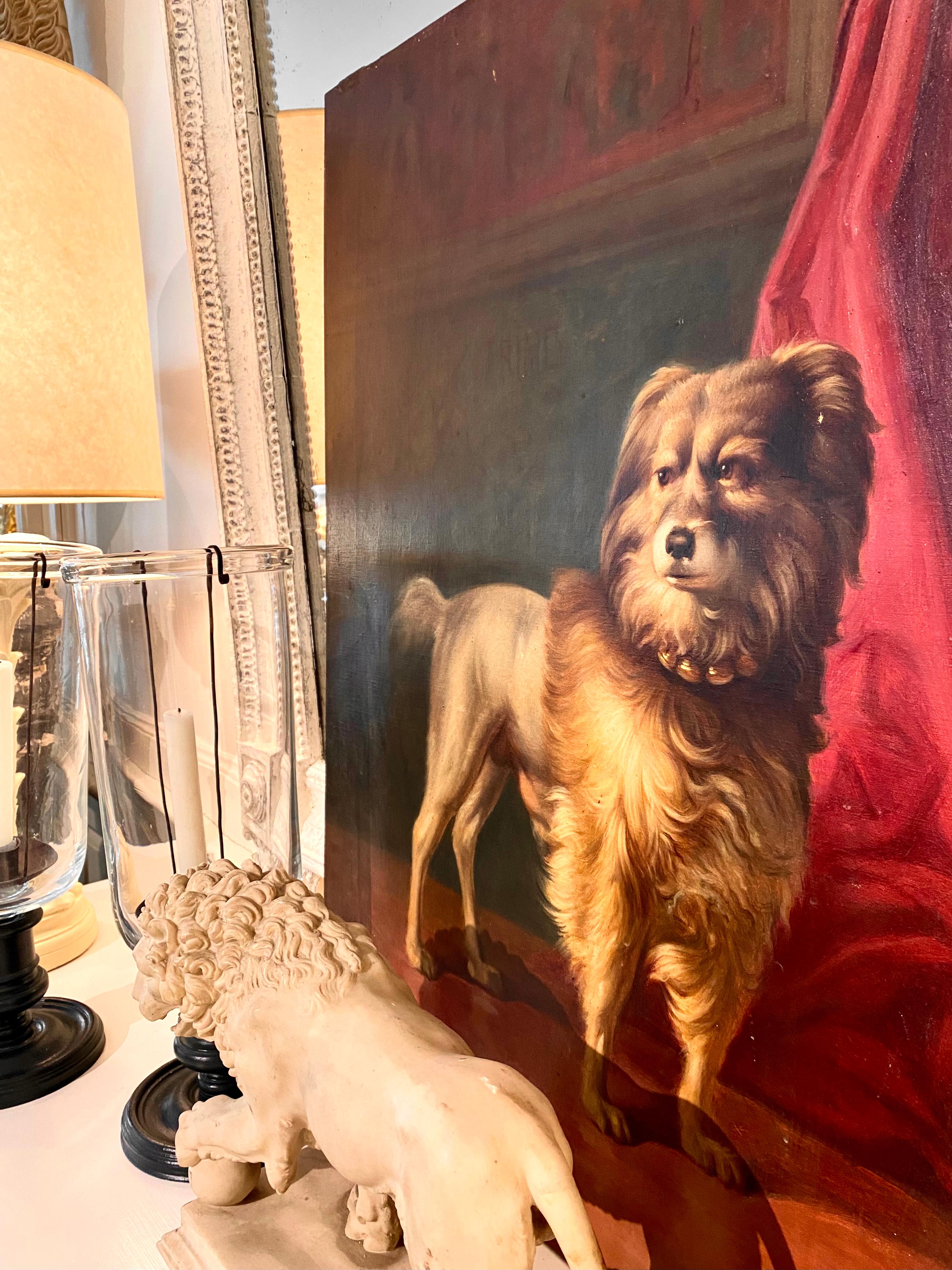 Portrait of Friel, Dog of the Dukes of Osuna, by Marcos Hiràldez Di Acosta, 1879 For Sale 6