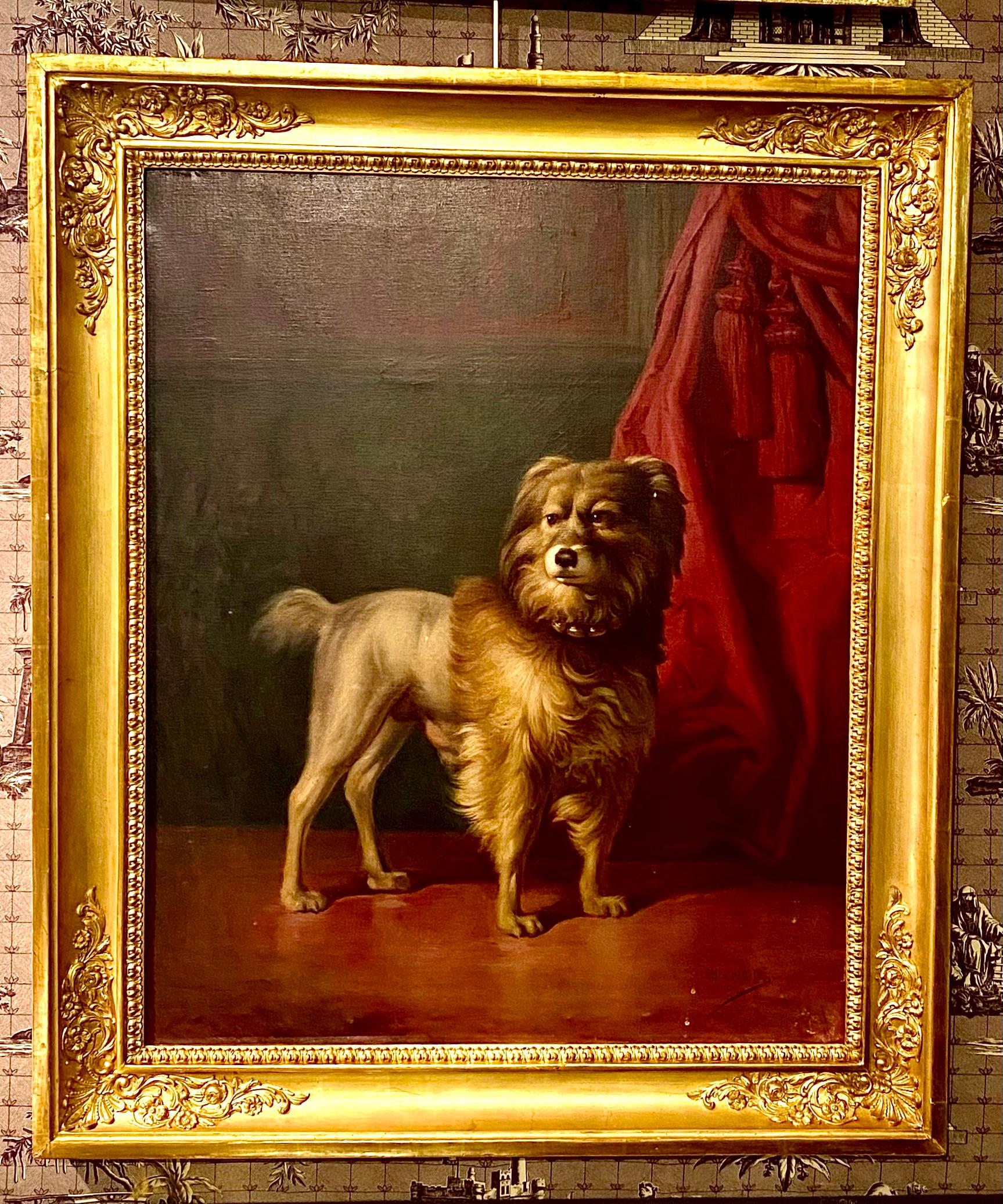 Portrait of Friel, Dog of the Dukes of Osuna, by Marcos Hiràldez Di Acosta, 1879 For Sale 7
