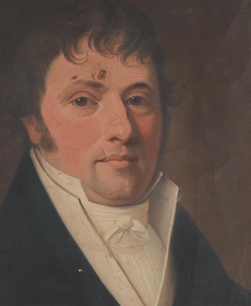 French Portrait of Gilles Armand Vaquier de la Baume c. 1825 For Sale