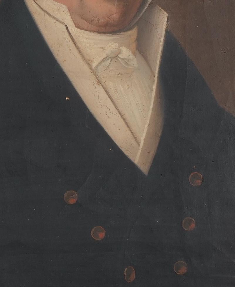Painted Portrait of Gilles Armand Vaquier de la Baume c. 1825 For Sale