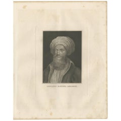 Used Portrait of Giovanni Batista Belzoni, Italian archaeologist in Egypt, 1847