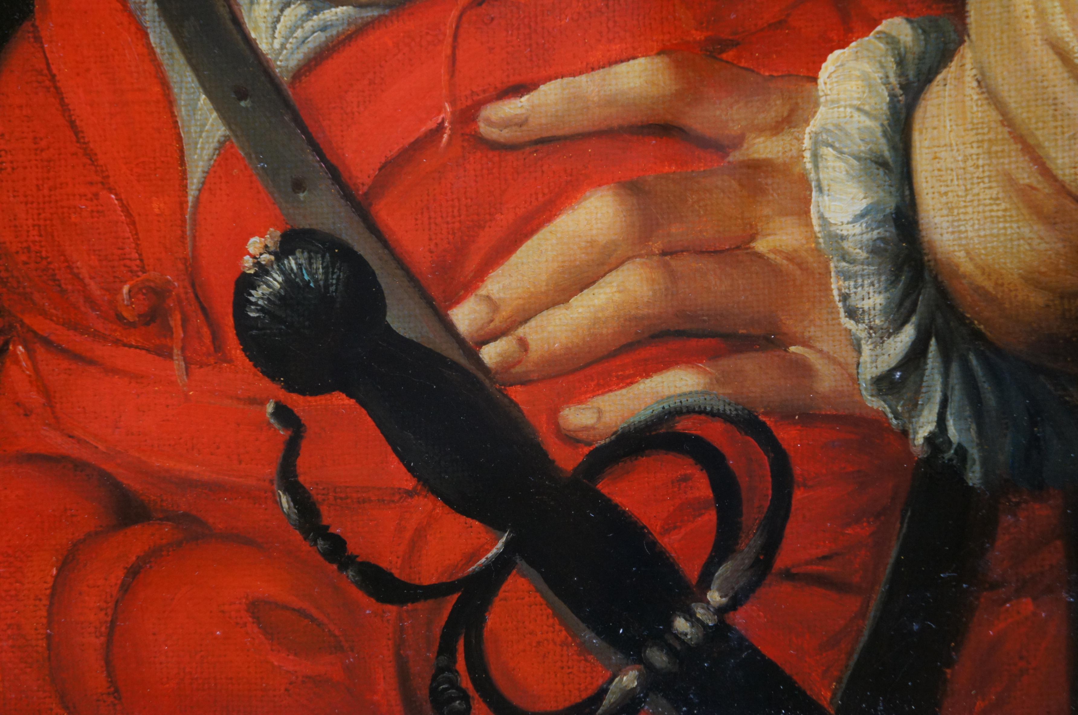 Ritratto di alabardiere Cosimo de Medici Soldato Pittura ad olio dopo Pontormo 30