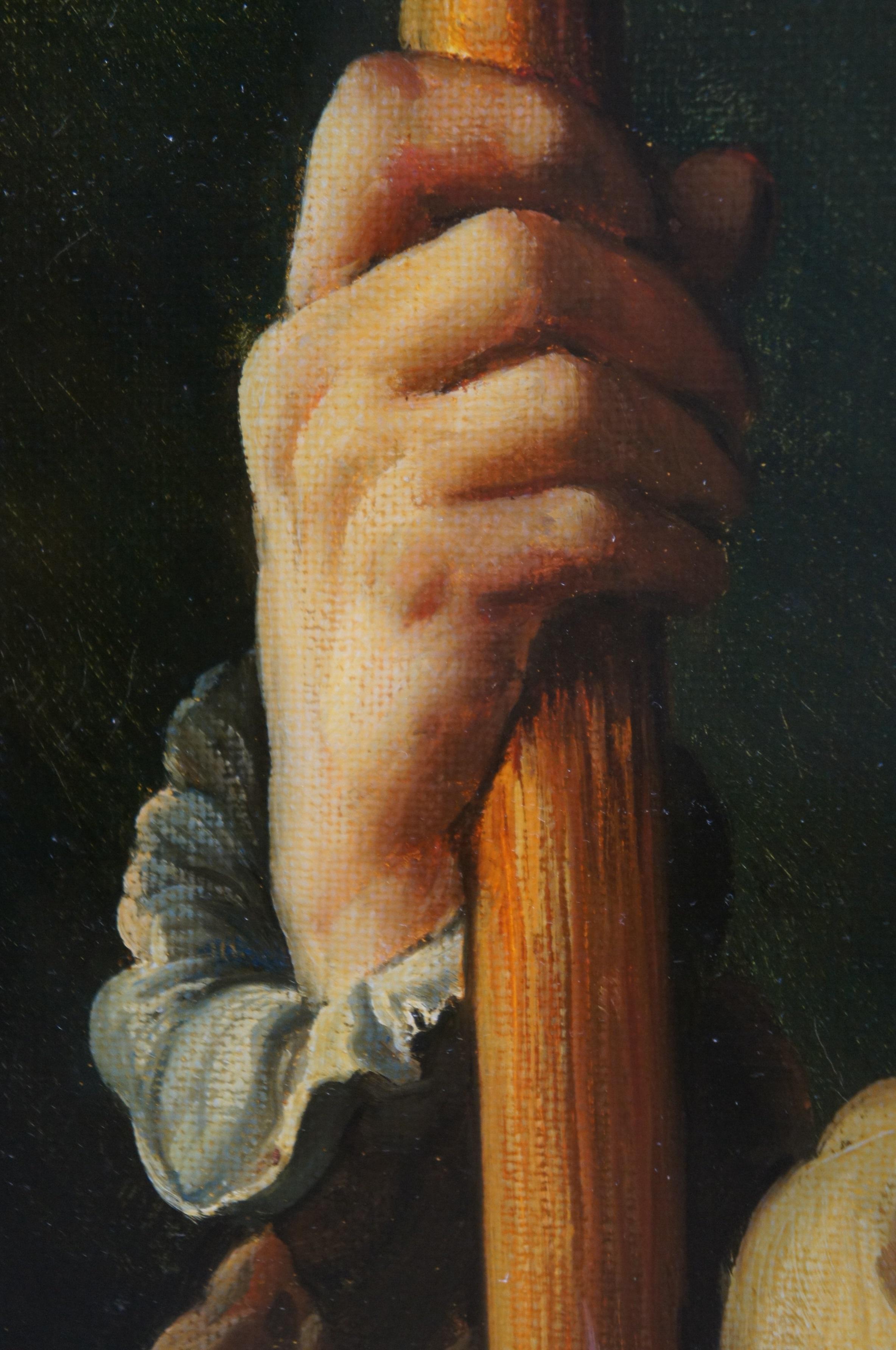 Ritratto di alabardiere Cosimo de Medici Soldato Pittura ad olio dopo Pontormo 30