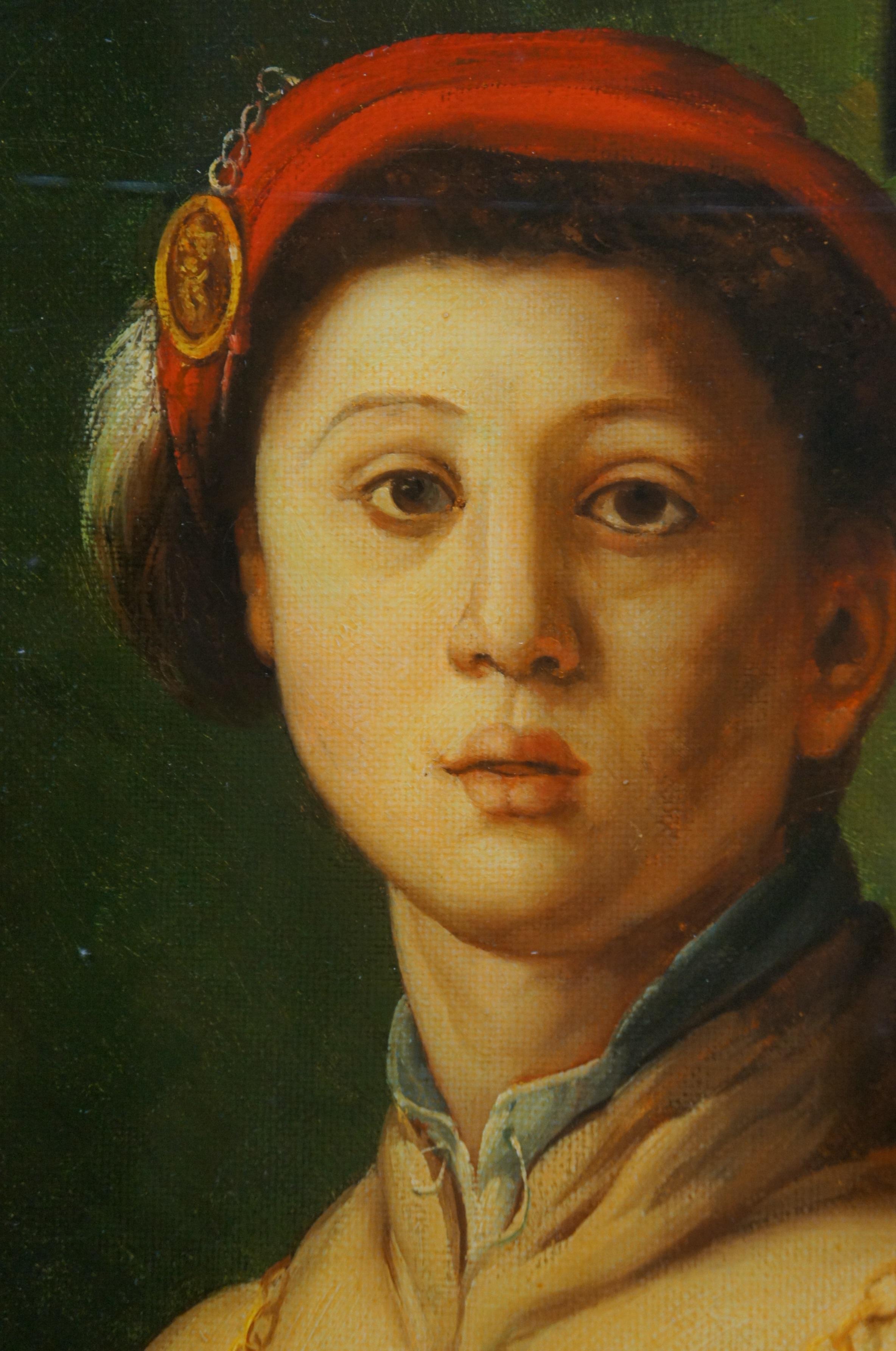 Ritratto di alabardiere Cosimo de Medici Soldato Pittura ad olio dopo Pontormo 30
