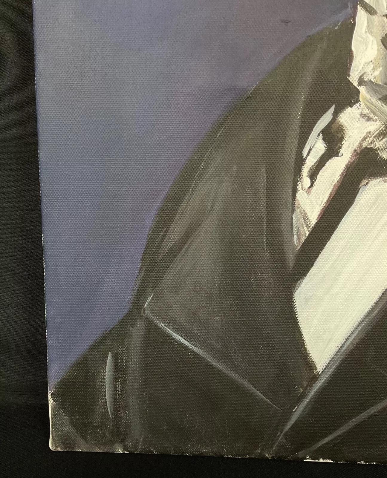 Ritratto di Hector Berlioz - Pittura acrilica di J. Boving, Mâconnais - 2Y562 In condizioni buone in vendita a Bordeaux, FR