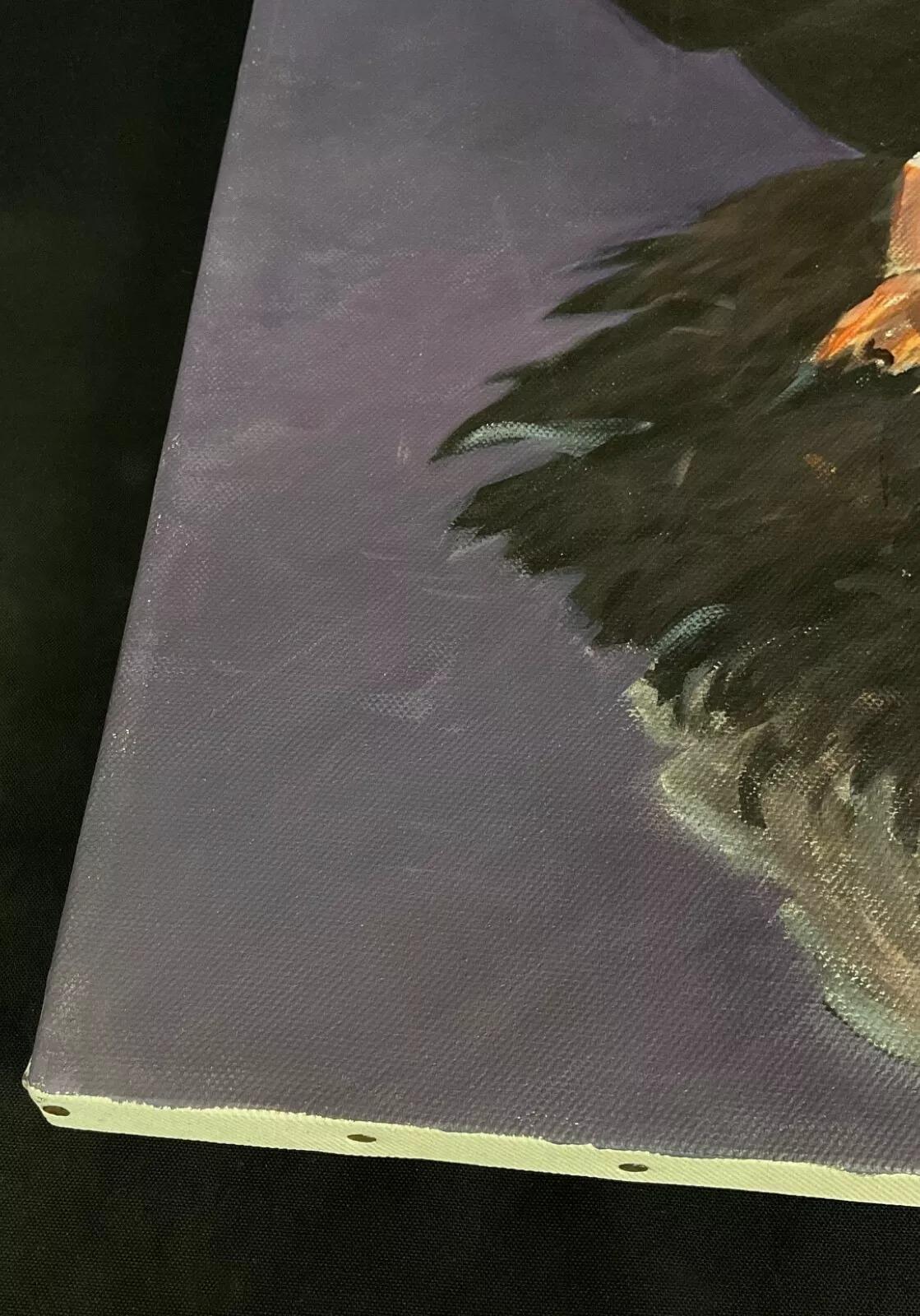Tela Ritratto di Hector Berlioz - Pittura acrilica di J. Boving, Mâconnais - 2Y562 in vendita