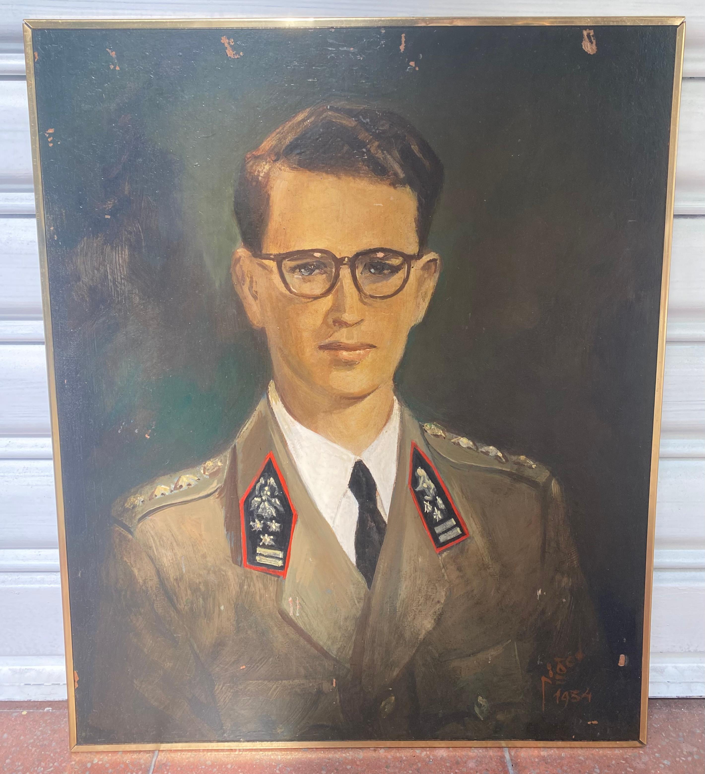 Portrait of his Majesty Baudouin I - Pierre Piget
Oil on isorel signed and dated lower right
Numbered on the back : 46
Size : 50cm x 61cm
1954 
250€

King Baudouin was a remarkable Christian who led an exemplary life. 