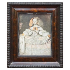 Antique Portrait of Infant Margarita Teresa Juan Bautista Martine Del Mazo Queen, Spain