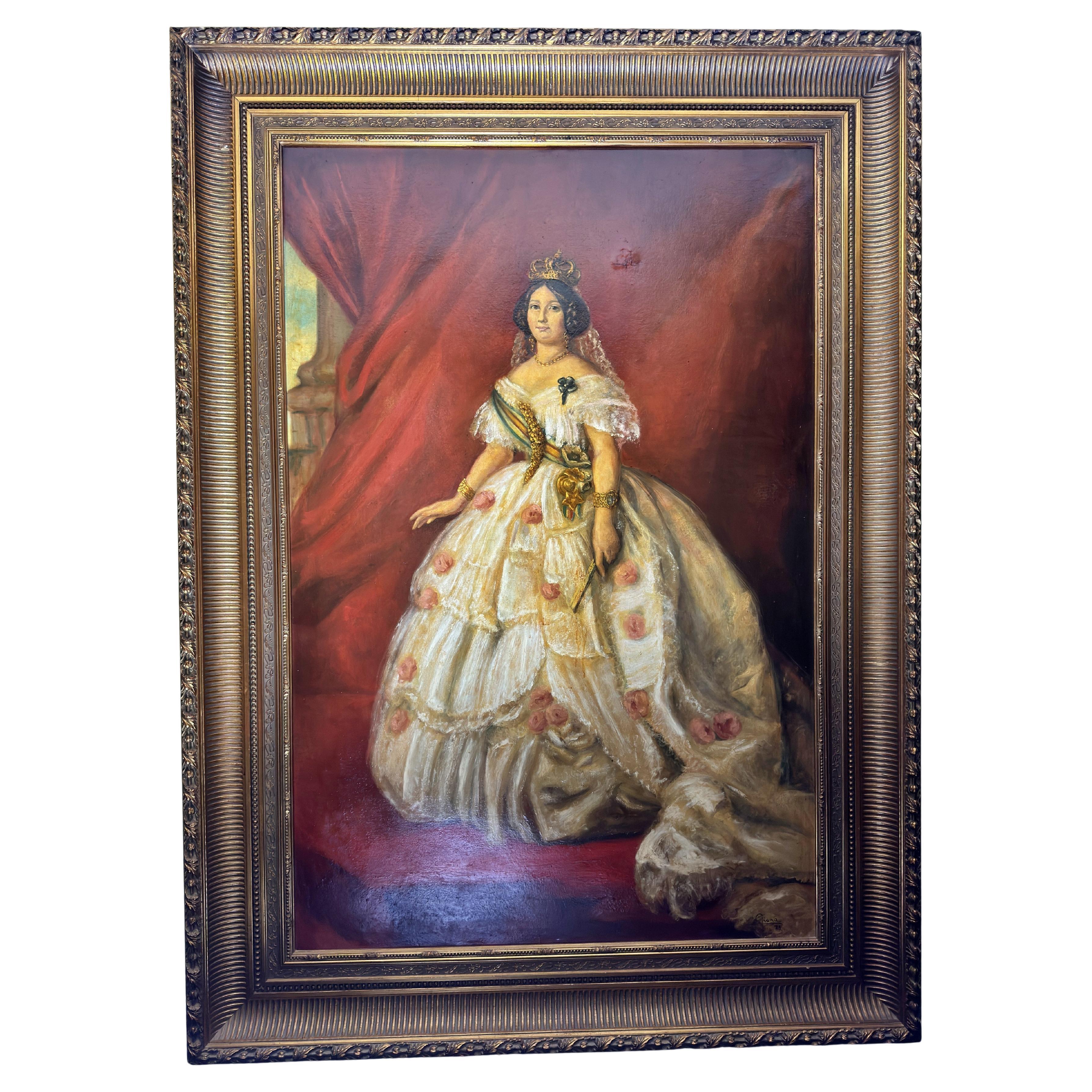 Porträt von Isabella II. von Spanien, 19. Jahrhundert im Angebot