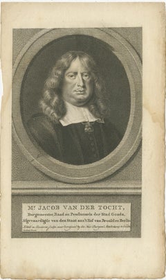 Portrait of Jacob van der Tocht – Mayor of Gouda, Engraved by Claessens, 1794