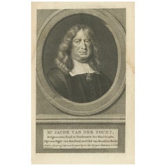 Retrato de Jacob van der Tocht - Alcalde de Gouda, grabado por Claessens, 1794