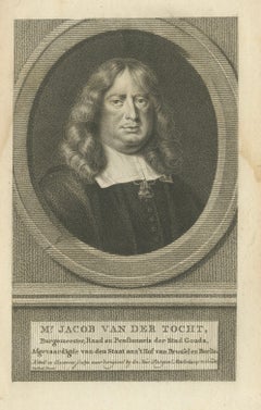 Portrait de Jacob van der Vancht - Maire de Gouda, gravé par Claessens, 1794