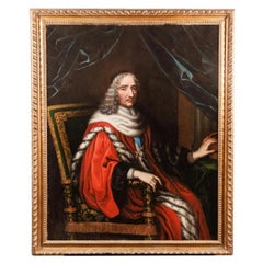 Portrait of Jean-Antoine de Mesmes (Prémier Président), Oil on Canvas Painting C