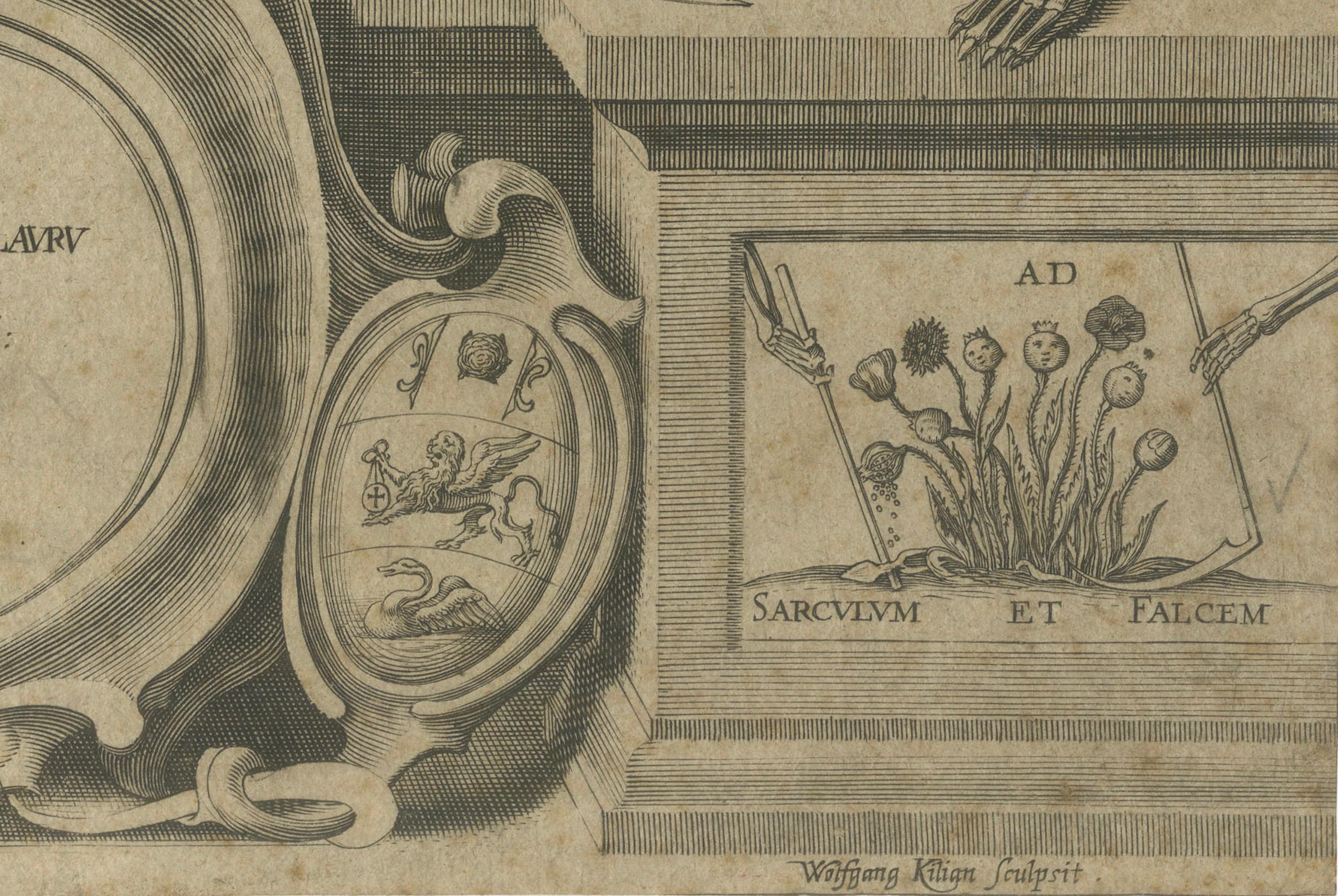 Retrato de Johannes Henisius por Wolfgang y Lucas Kilian, Augsburgo, 1638 mediados del siglo XVII en venta