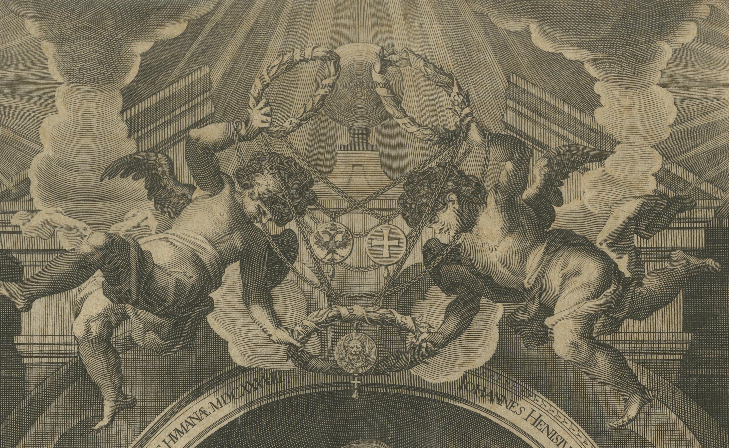 Retrato de Johannes Henisius por Wolfgang y Lucas Kilian, Augsburgo, 1638 en venta 2