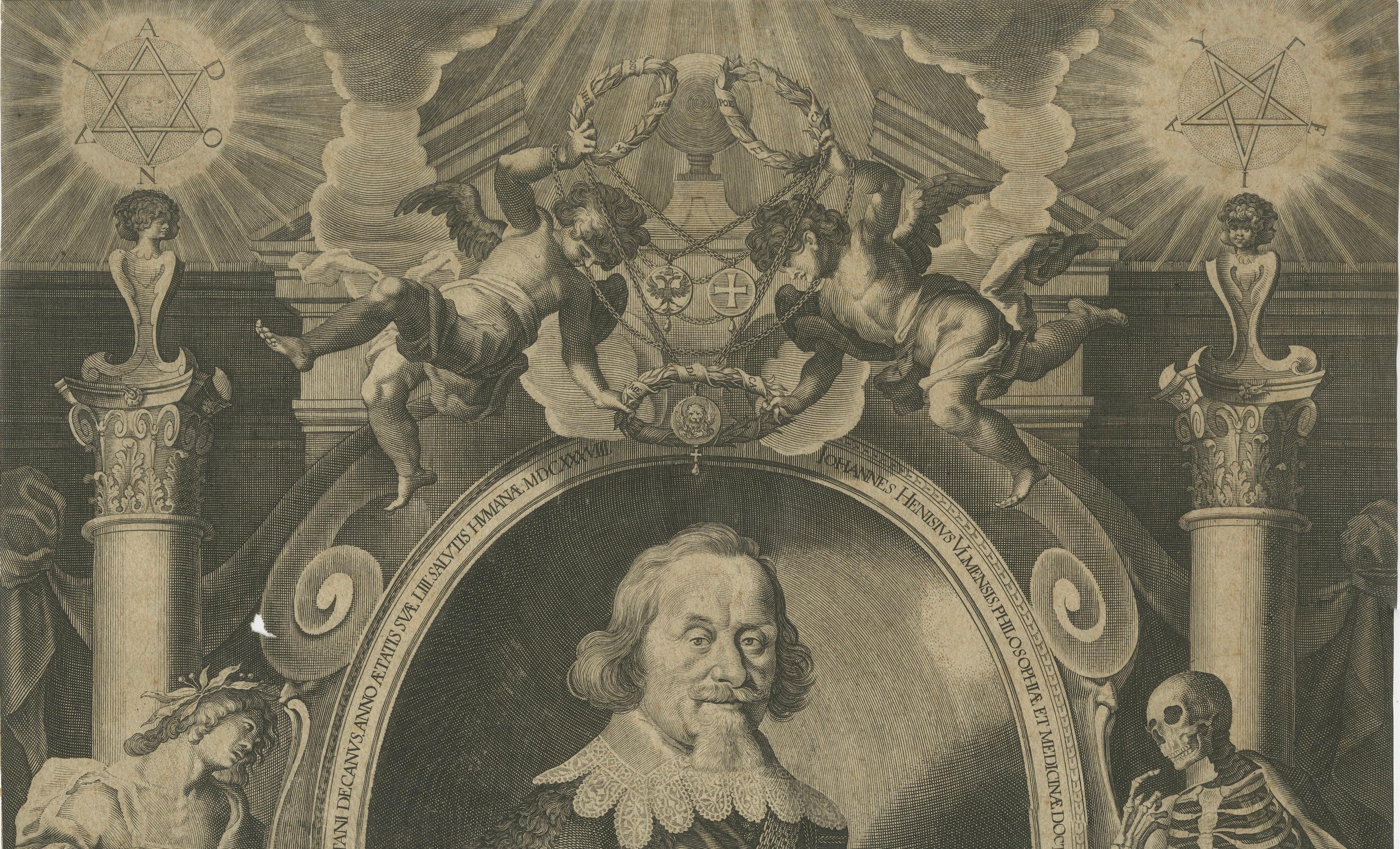 Retrato de Johannes Henisius por Wolfgang y Lucas Kilian, Augsburgo, 1638 en venta 3