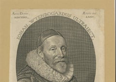 Portrait of Johannes Wtenbogaert – Remonstrant Leader, Engraving by Delff, 1632