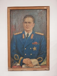 Porträt von Josip Broz Tito von Slobodan Garic, Öl auf Leinwand, Jugoslawien 1970