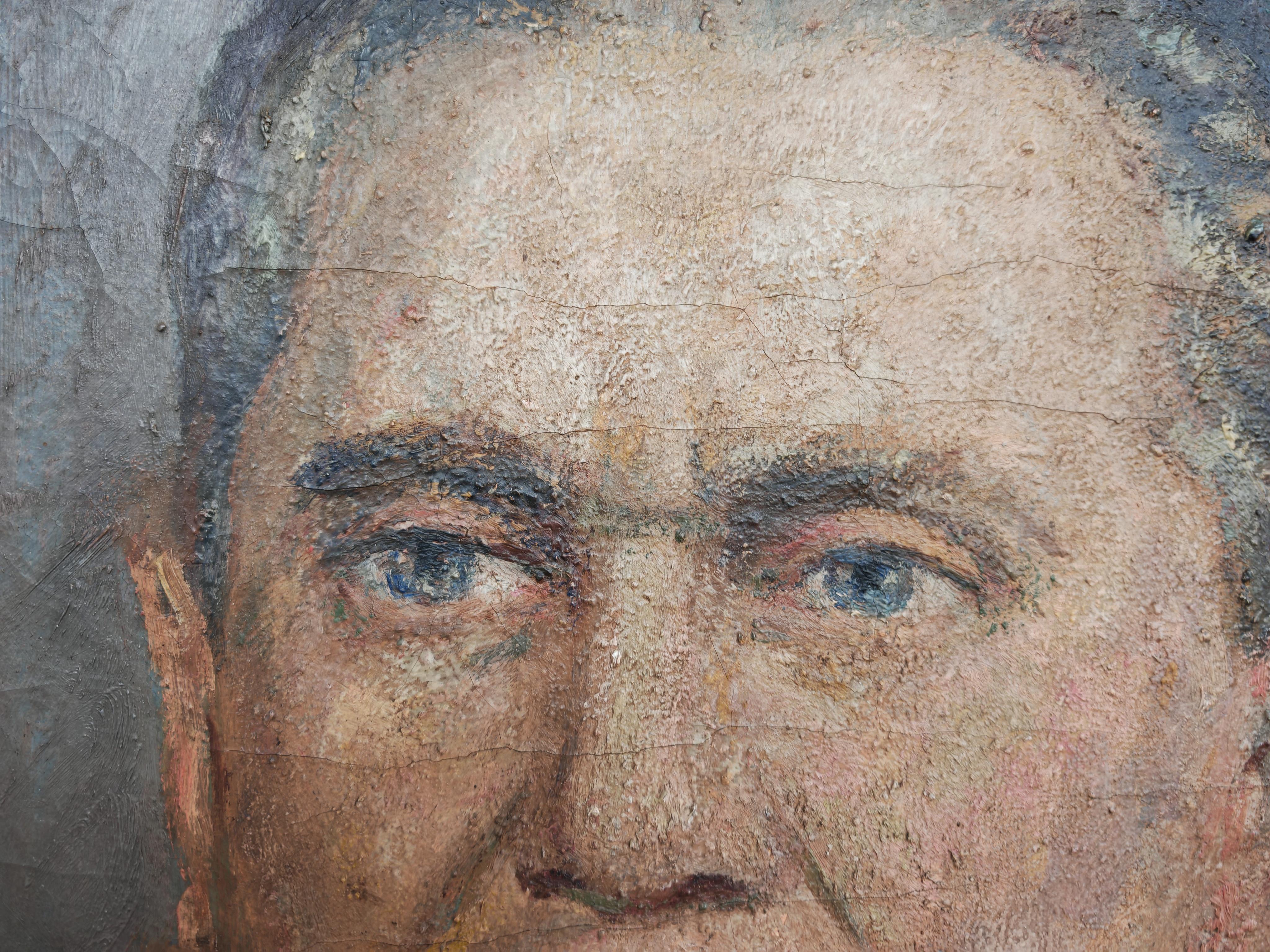 Porträt von Josip Broz Tito von Slobodan Garic, Öl auf Leinwand, Jugoslawien 1970 im Zustand „Gut“ im Angebot in Beograd, RS