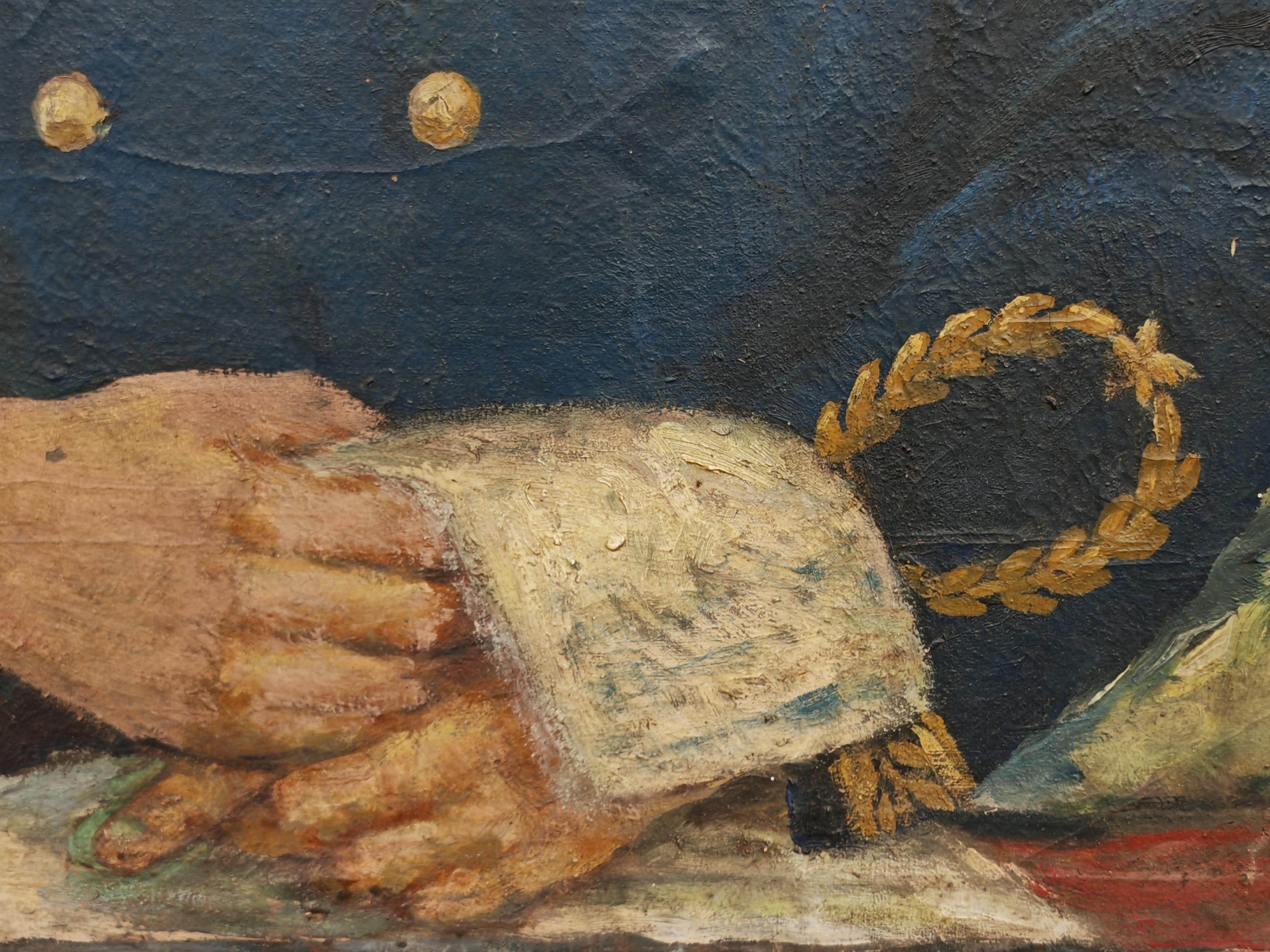 Porträt von Josip Broz Tito von Slobodan Garic, Öl auf Leinwand, Jugoslawien 1970 im Angebot 1